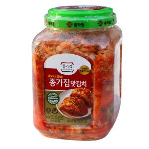 Jongga Mat Kimchi - 88 oz. (2.5 kg) Imported from Korea - Kosher Certified - Cut Cabbage Kimchi - Halal - Vegan - Probiotic