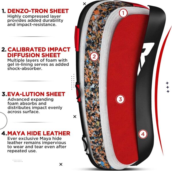 RDX Pro Curved Muay Thai Pad | MMA Kickboxing Training Shield - Image 3