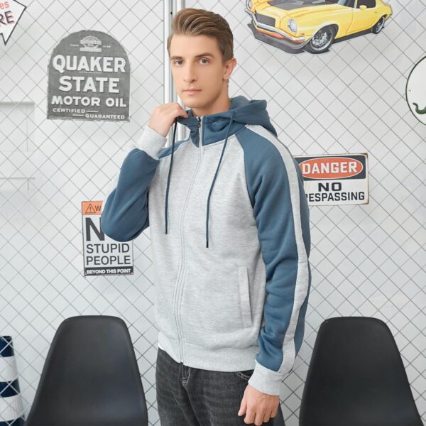 Men's Premium Zip-Up Hoodie | Drawstring Comfort + Hidden Pockets | Casual - Image 2