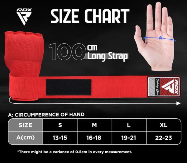 RDX Premium Gel Boxing Hand Wraps | MMA Inner Gloves with Wrist Support - Image 6