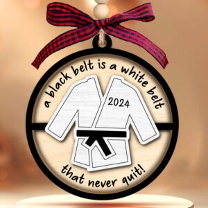 Karate Christmas Ornaments - Karate Gifts for Girls, Sports Instructor - Wood Ornament