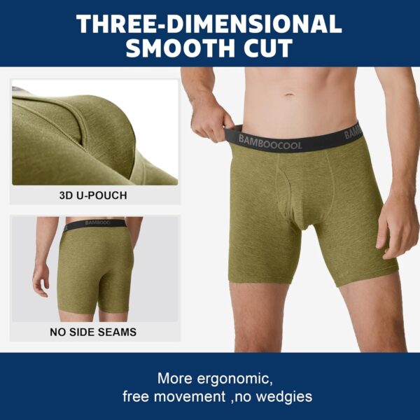 BAMBOO COOL: Men's Breathable Moisture-Wicking Boxer Briefs 7-Pack | Soft Comfort - Image 5