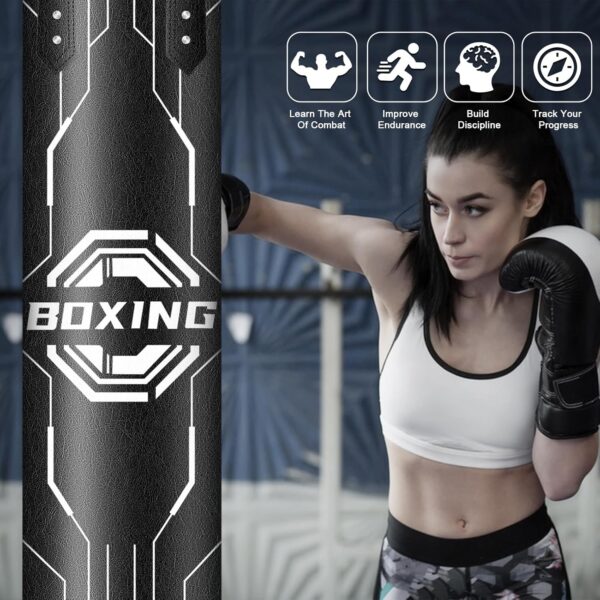 Professional 4ft Heavy Punching Bag | PU Leather Boxing Equipment for MMA Home Gym - Image 7