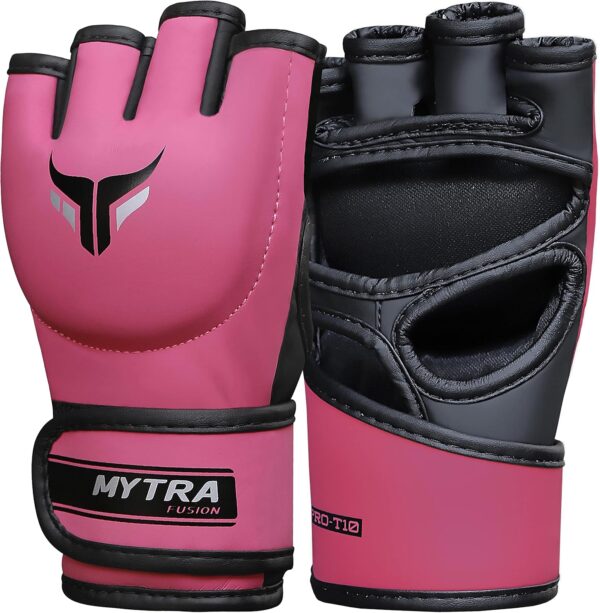 Mytra Fusion MMA Gloves Womens Sparring Gloves for Kickboxing Muay Thai Training Cage Fighting and Mixed Martial Arts Grappling Gloves