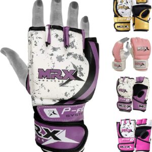 MRX MMA Gloves Boxing Gloves for Men & Women | Kickboxing Gloves with Open Palms Grappling Gloves for Punching Bag | Sparring Muay Thai MMA Glove