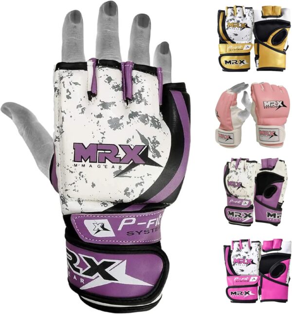 MRX MMA Gloves Boxing Gloves for Men & Women | Kickboxing Gloves with Open Palms Grappling Gloves for Punching Bag | Sparring Muay Thai MMA Glove