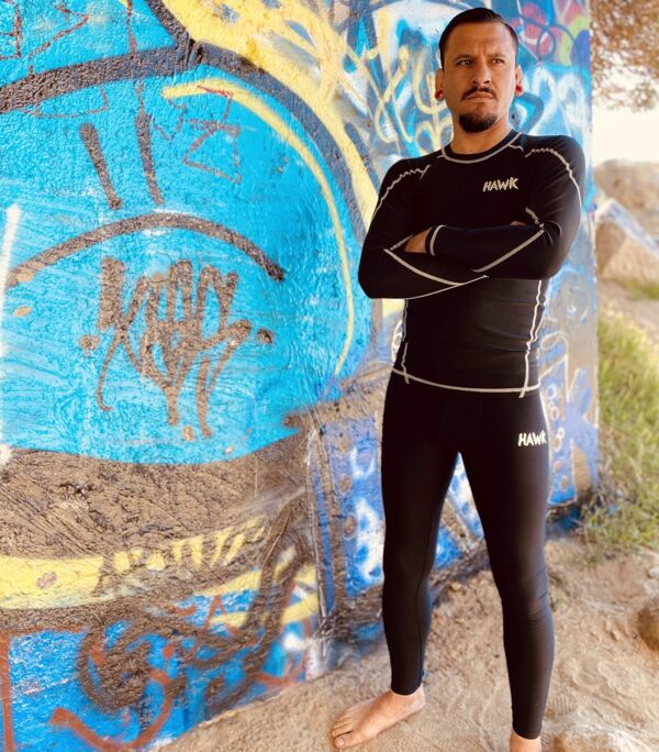 Elite Men's Long Sleeve Compression Rash Guard for MMA BJJ No Gi Training - Image 3