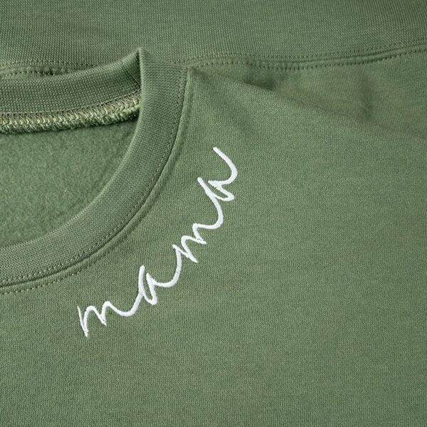 Mom Embroidered Heart Sleeve Sweatshirt - Gift for Mother's Day, Birthday - Image 4