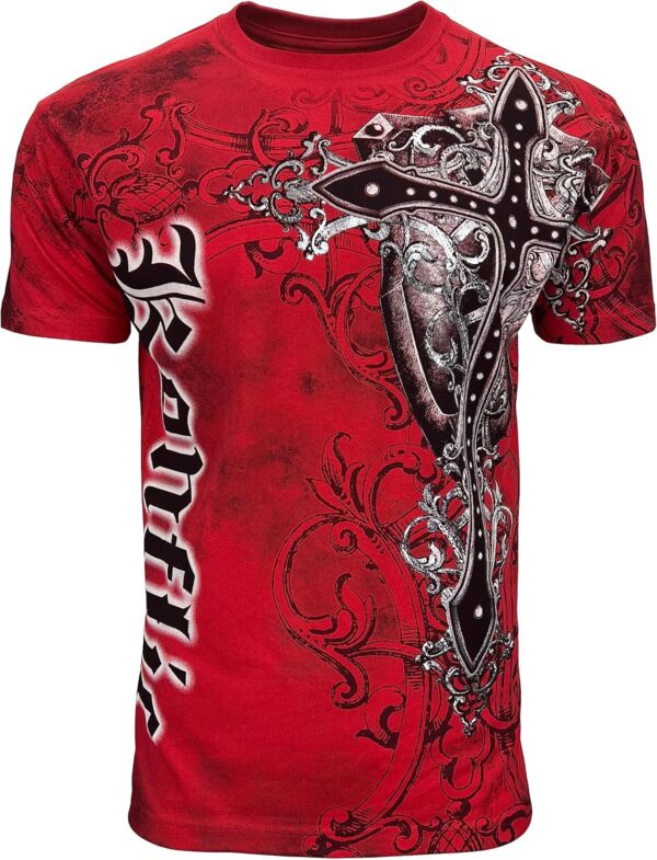 Konflic Graphic tees for Men | MMA Style Crew Neck T-Shirts Half Sleeve Classic | Men's t-Shirts Casual Cotton