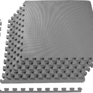 BalanceFrom Puzzle Exercise Mat with EVA Foam Interlocking Tiles for MMA, Exercise, Gymnastics and Home Gym Protective Flooring, Multiple Sizes and Colors