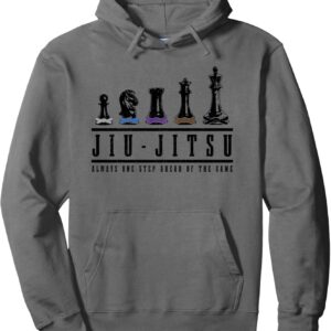 Jiu Jitsu Chess Pieces Black Belt MMA Mixed Martial Arts Pullover Hoodie