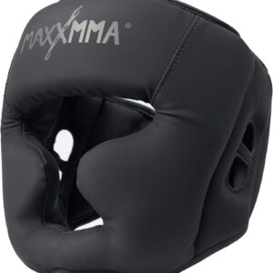 MaxxMMA Boxing Headgear, Adjustable Full Coverage Protection Headguard with Headband
