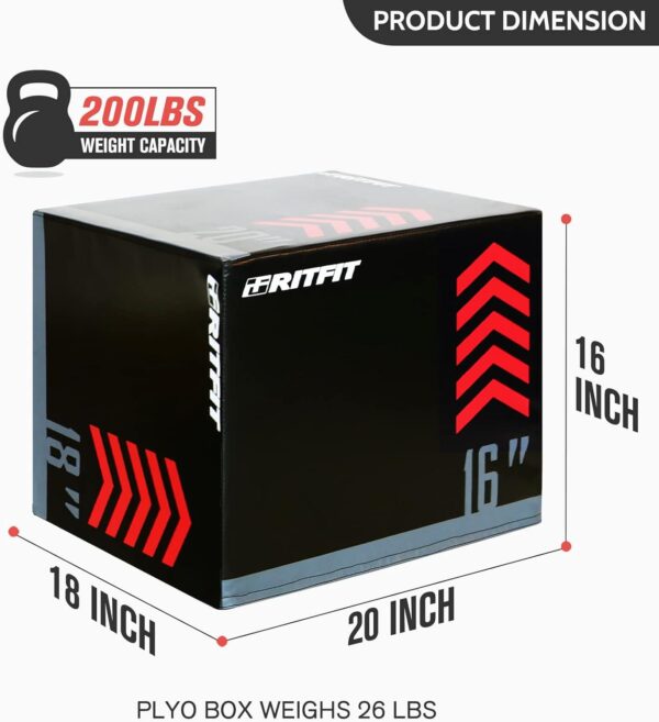 RitFit 3-in-1 Extra Firm Soft Plyo Box - High Density Foam - 440lb Capacity - Image 3