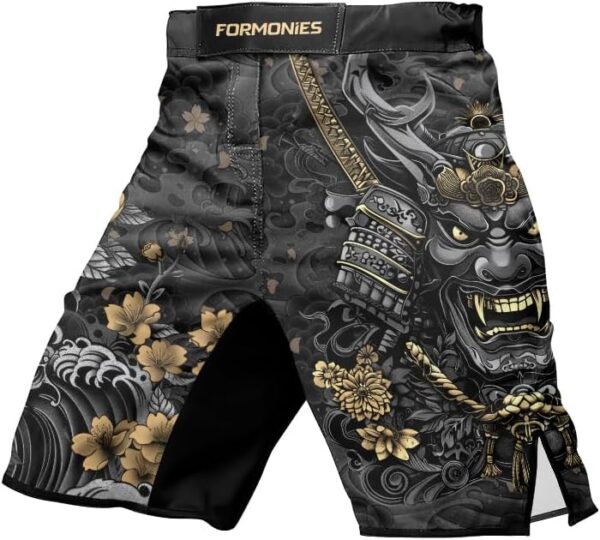 Samurai MMA Shorts Men BJJ Fight Trunks for Grappling Martial Arts Boxing Muay Thai
