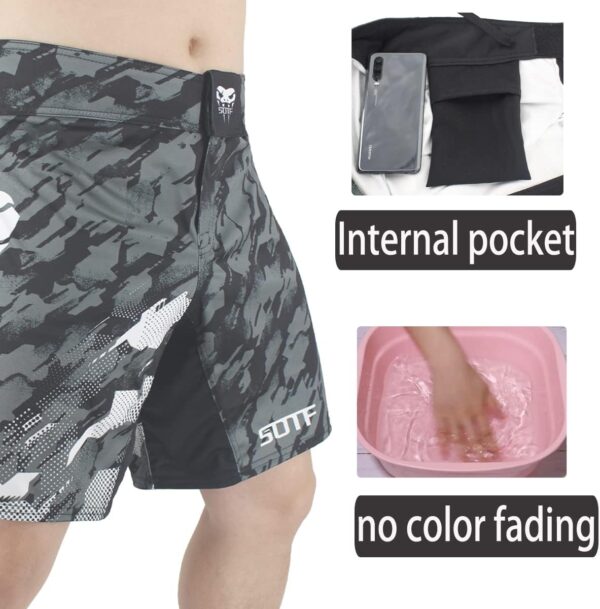 SOTF Pro Boxing Shorts for Men: MMA BJJ No Gi Fight Training Gear - Image 4