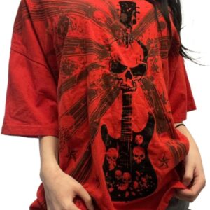 Women Grunge Clothes Y2k Short Sleeve Oversized Shirt Graphic Printed Tops Aesthetic Vintage Teen Girls Baggy Tee