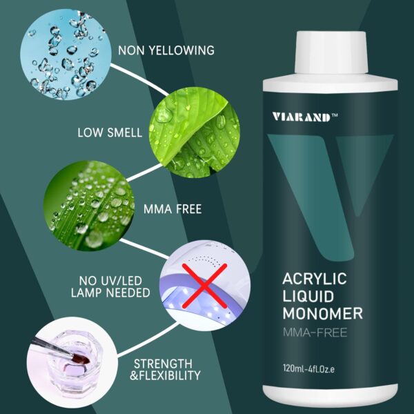 Professional MMA-Free Acrylic Liquid Monomer for Long-Lasting Nail Enhancements - Image 2
