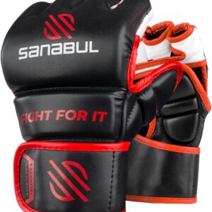 Sanabul Essential 4oz MMA Gloves for Men & Women, Professional Fighting Boxing Muay Thai Kickboxing Gloves for Sparring Grappling and Training