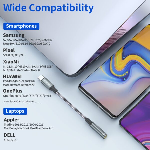Premium USB-C to 3.5mm Headphone Adapter | iPhone 16/15, Galaxy S24, iPad Pro - Image 6