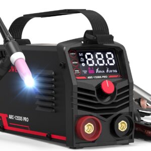 YESWELDER 125A Mini Stick Welder with Lift TIG Torch, Large LED Display, 125Amp ARC Welding Machine,110V, Portable MMA Welder machine with Hot Start, Arc force