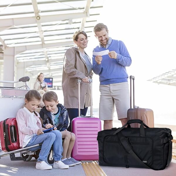 Fmeida 65L Waterproof Travel Duffle | Men & Women Gym Bag with Shoe Compartment - Image 8