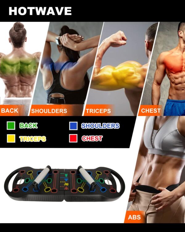 HOTWAVE 20-in-1 Foldable Push Up Board | Home Gym Strength Training Pro - Image 2