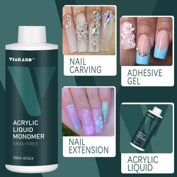 Professional MMA-Free Acrylic Liquid Monomer for Long-Lasting Nail Enhancements - Image 3