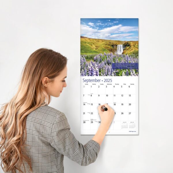 2025 Faith Hope Love Christian Wall Calendar | Bible Verses | 12"x24" - Image 4