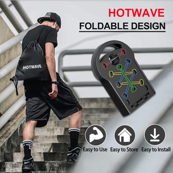 HOTWAVE 20-in-1 Foldable Push Up Board | Home Gym Strength Training Pro - Image 6