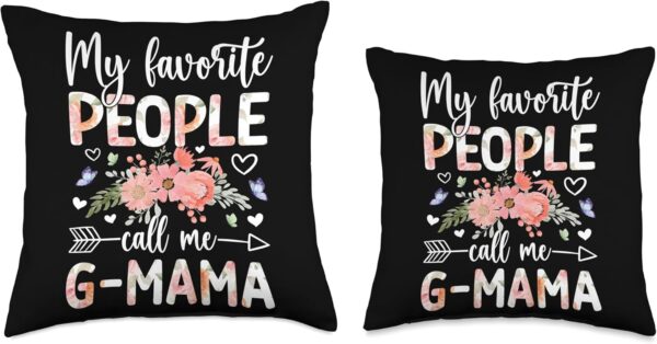 "G-Mama" Personalized Grandmother Throw Pillow | Grandma Gift Home Decor - Image 3