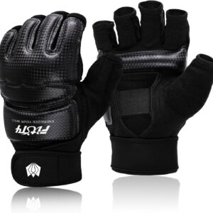 FitsT4 Sports Half Mitts MMA UFC Training Boxing Punch Bag Martial Arts Gloves