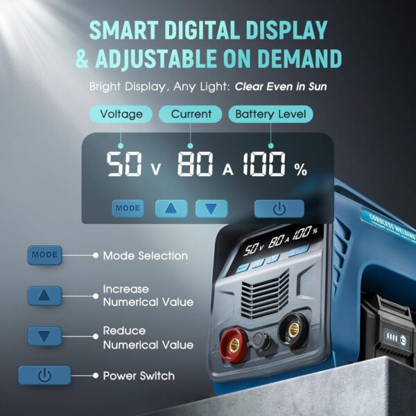 EXTREMEPOWER 160A Cordless Stick Welder | Portable IGBT MMA Inverter | 4 Battery - Image 4