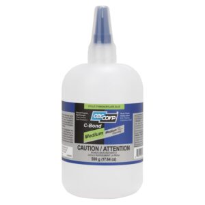 CECCORP Super Glue - C-Bond Medium, 17.64 oz (500 g), Medium Viscosity Cyanoacrylate Adhesive, Clear CA Glue for All Purposes