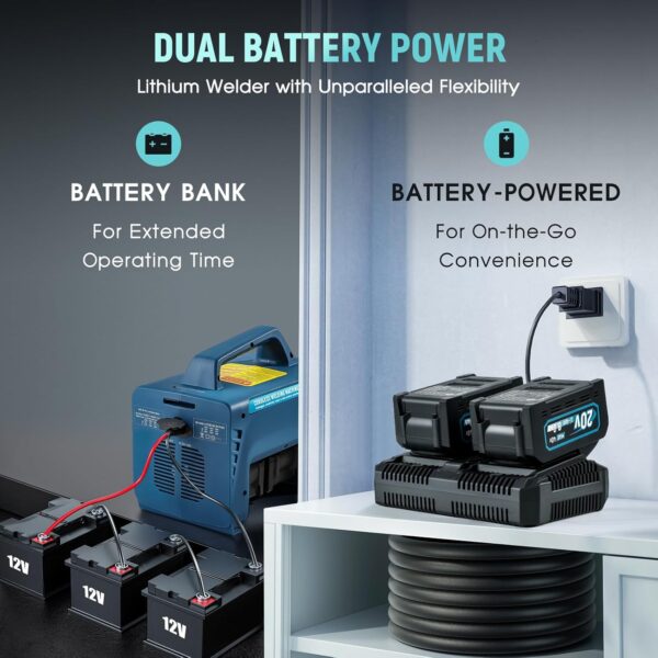 EXTREMEPOWER 160A Cordless Stick Welder | Portable IGBT MMA Inverter | 4 Battery - Image 2