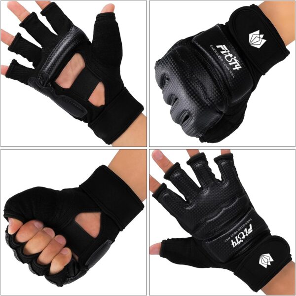 FitsT4 Pro MMA Training Gloves - UFC Boxing Half Mitts for Punch Bag - Image 4