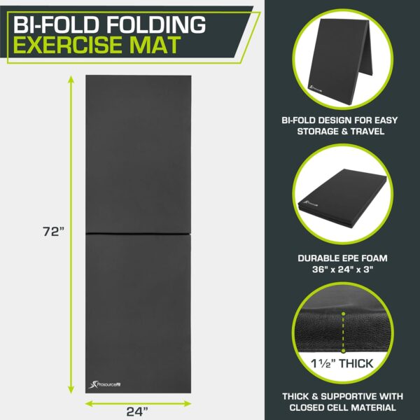 ProsourceFit Thick Folding Exercise Mat | MMA Gymnastics Core Workout - Image 2