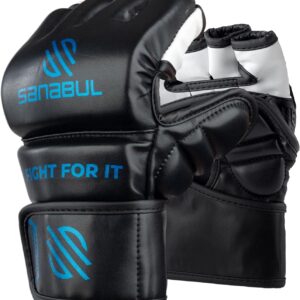 Sanabul Essential 4oz MMA Gloves for Men & Women, Professional Fighting Boxing Muay Thai Kickboxing Gloves for Sparring Grappling and Training