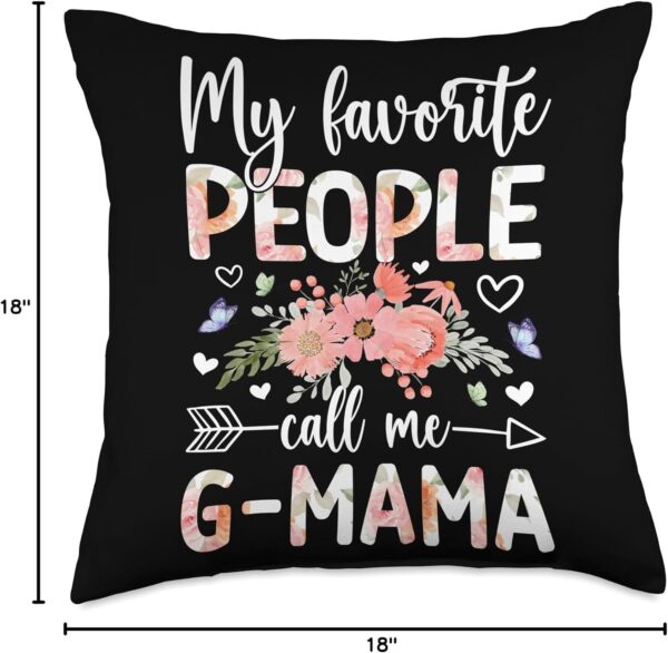 "G-Mama" Personalized Grandmother Throw Pillow | Grandma Gift Home Decor - Image 4