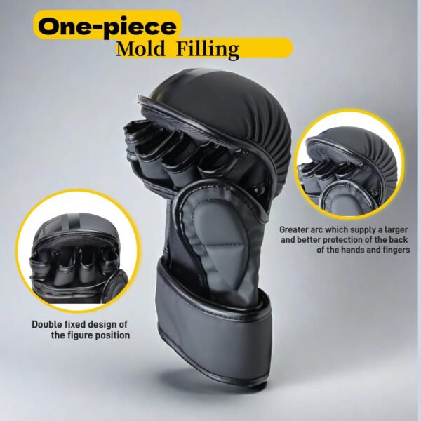 Professional MMA Hybrid Gloves: Open Palm Sparring for Boxing & Martial Arts - Image 2