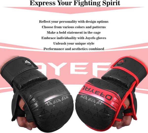 Premium MMA Sparring Gloves: Open Palm Mitts with Wrist Support for All Combat Sports - Image 7
