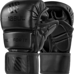 Sanabul Essential 7oz MMA Gloves for Men & Women, Hybrid MMA Martial Arts, Sparring Grappling Training, Padded Kick Boxing Gloves