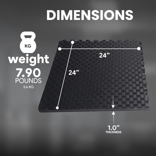 BalanceFrom Premium EVA Foam Gym Flooring Tiles | Home Workout Exercise Mats - Image 4