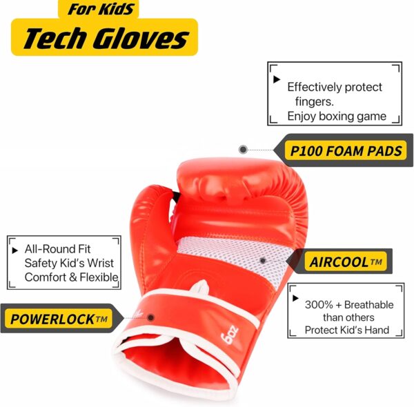 Premium Kids Boxing Gloves - Ages 3-8 Training & Sparring MMA Set - Image 2