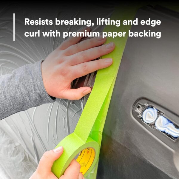 3M Scotch High-Performance Paint Masking Tape 233+ - Pro Automotive Green 18mm - Image 8