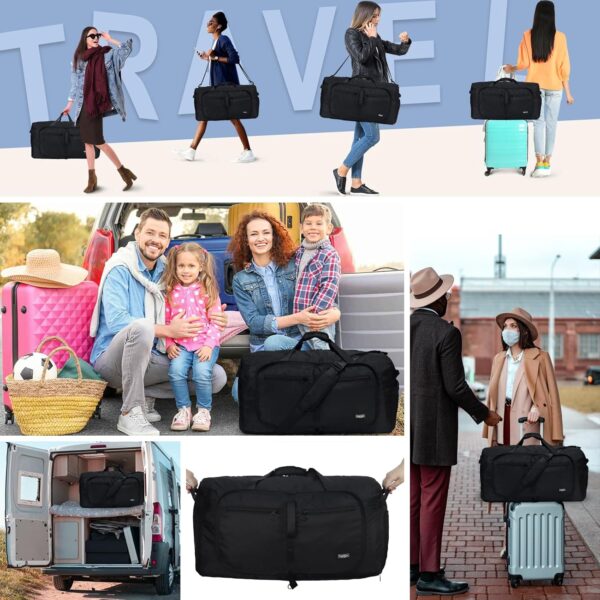 Fmeida 65L Waterproof Travel Duffle | Men & Women Gym Bag with Shoe Compartment - Image 2