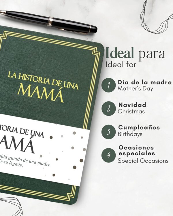 "Mama, Comparte Tu Historia: Libro Regalo Personalizado Con 250+ Preguntas" - Image 6
