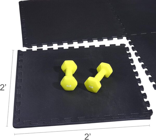 BalanceFrom Premium EVA Foam Gym Flooring Tiles | Home Workout Exercise Mats - Image 8