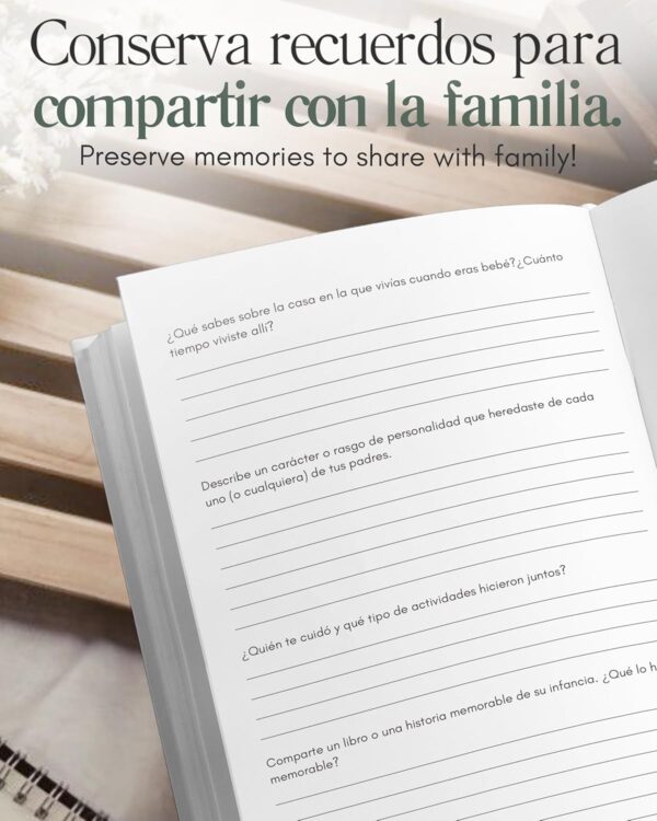 "Mama, Comparte Tu Historia: Libro Regalo Personalizado Con 250+ Preguntas" - Image 4