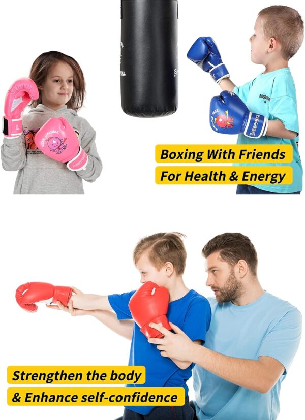 Premium Kids Boxing Gloves - Ages 3-8 Training & Sparring MMA Set - Image 6