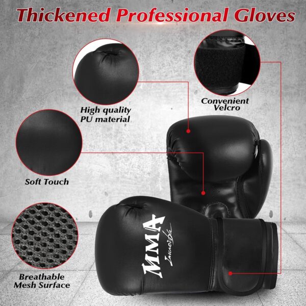Professional 4FT Boxing Bag: Heavy Duty PU Leather MMA Training Set w/Gloves - Image 7